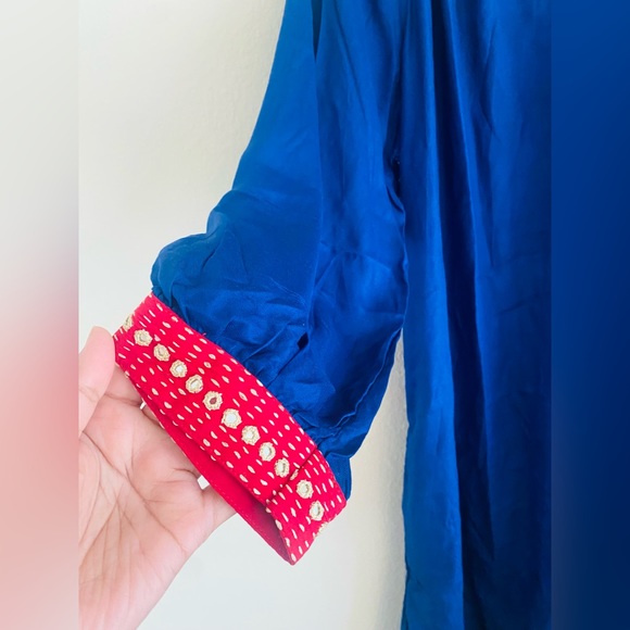 Mirror embroidered shell tassel attached kameez or tunic dress, branded - Picture 2 of 8